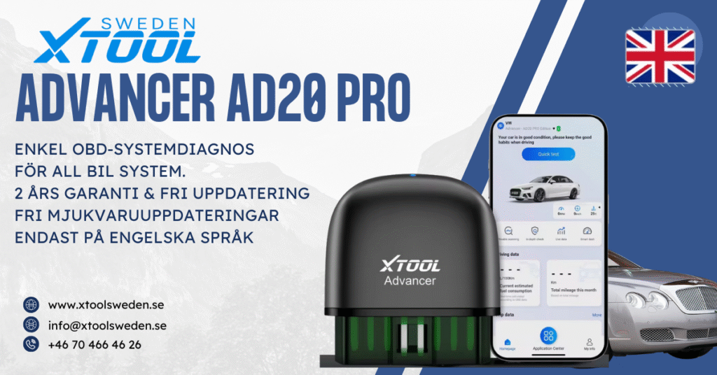 XTOOL AD20 Pro – XTool Sweden – Professionell Bildiagnosverktyg ...